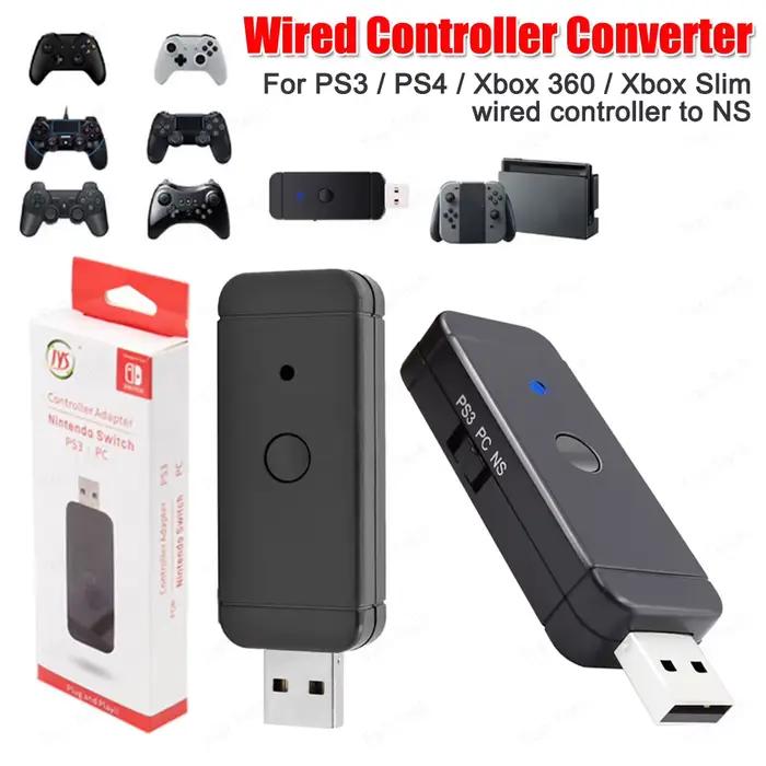 Adaptateur de manette sans fil filaire, PS4, Xbox One, Nintendo Switch, PS3, PC
