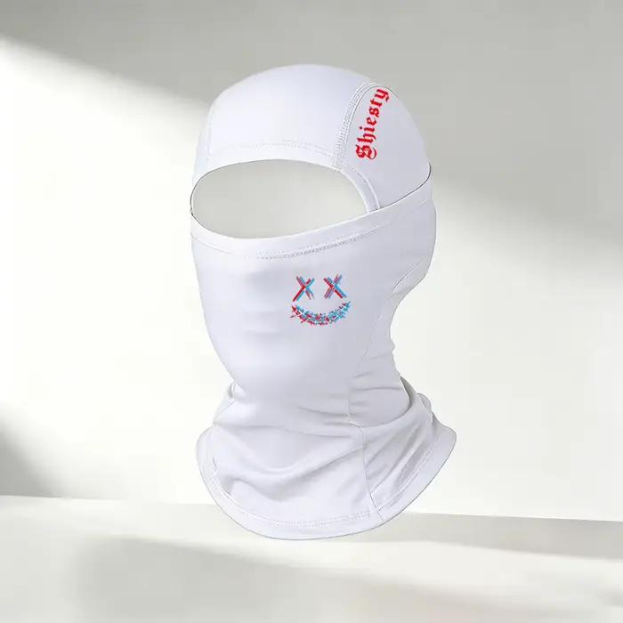 [SHIESTY Balaclava Hat] - Conception respirante en soie glacée et motif Grimace, idéale pour les spo