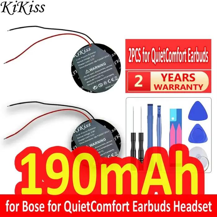 Batterie d'écouteurs pour Bose, pour écouteurs Quietcomfort, gauche et droite, QC1, 2 pièces, haute 