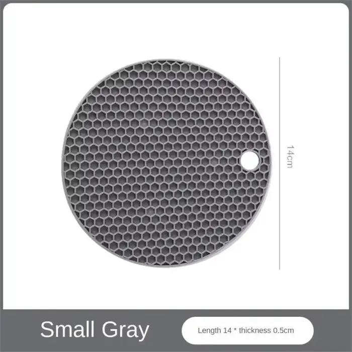 Tapis de table multifonctionnel en silicone pour cuisine, dessous de verre rond antidérapant pour ta