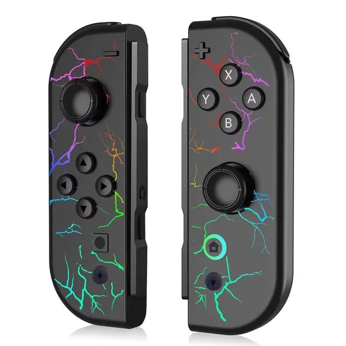 Contrôleur de manette de jeu sans fil RGB JoyCon L/R, avec Lightning & Stars, pour Nintendo Switch/L