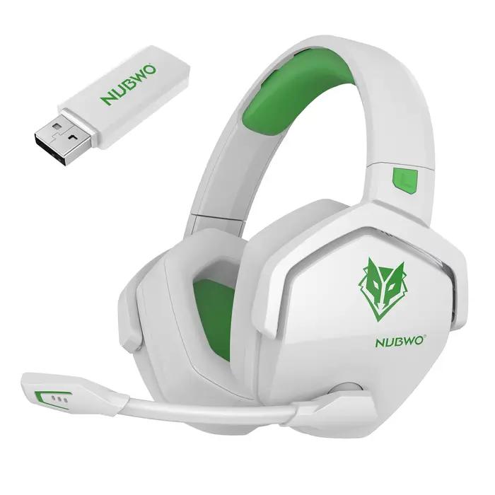 NUBWO G06 Casque de jeu double sans fil avec microphone pour PS5, PS4, PC, mobile, Switch, casque de