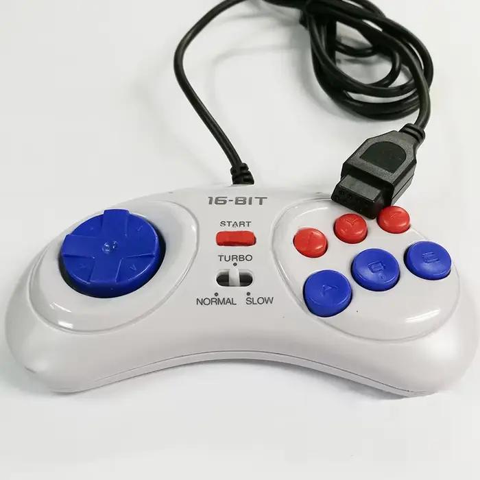 Mini Console de jeu portable ergonomique, 16 bits, 9 broches, contrôleur de jeu avec fonction Turbo 