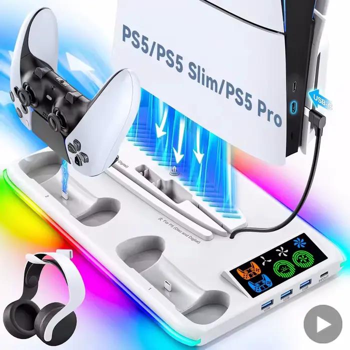 Support de jeu pour Console Sony PS5, Playstation Play Stations PS 5 Slim Pro, Support de Base, vent