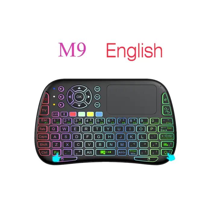 Mini clavier sans fil double Mode 2.4G BT, Assistant vocal, télécommande rétroéclairée pour Android 