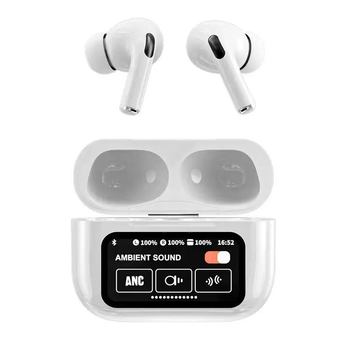 Casque Bluetooth A9 Pro avec écran couleur LCD intelligent, réduction active du bruit, autonomie de 