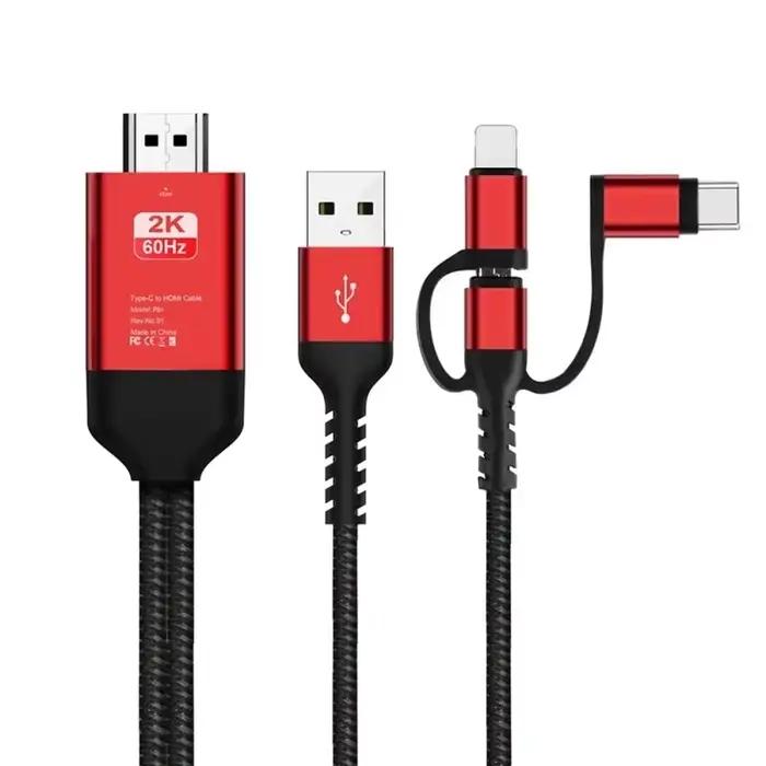 Câble d'affichage HDMI pour IPhone, Samsung, Huawei, écran de téléphone, connexion vers HDMI HD, pro