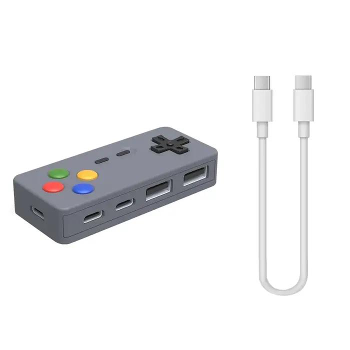 Adaptateur USB Type-C 4-en-1 FC&EC pour manette de jeu, contrôleur de jeu, souris et claviers pour o