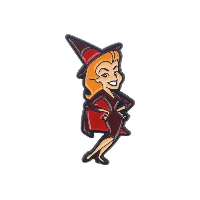 Collection de sorcières d'halloween, épingle à revers en émail, épingles, chapeaux, vêtements, sac à