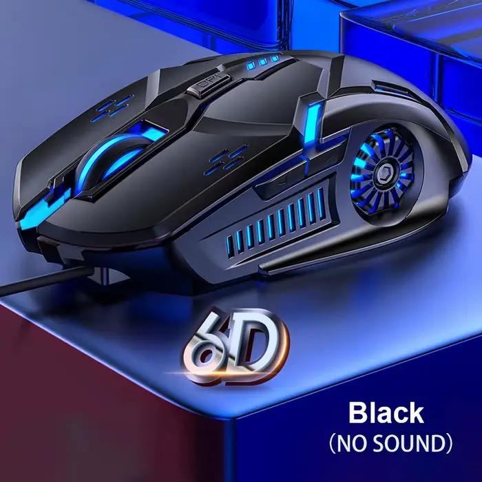 Souris de jeu filaire G5, rétro-éclairage coloré, 6 boutons, silencieuse, 4 vitesses, 3200 DPI, RGB,