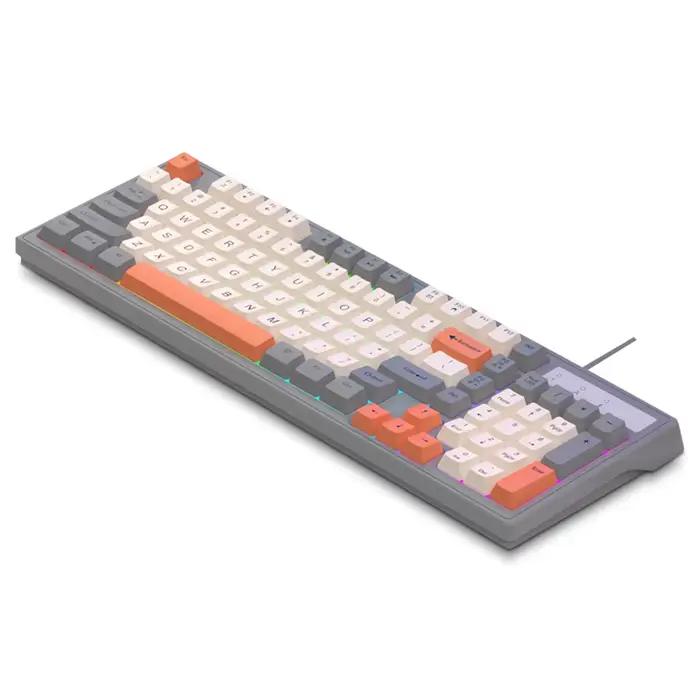 CASEPOKE Clavier mécanique français 98 touches pour PC, ordinateur portable, bureau, clavier filaire