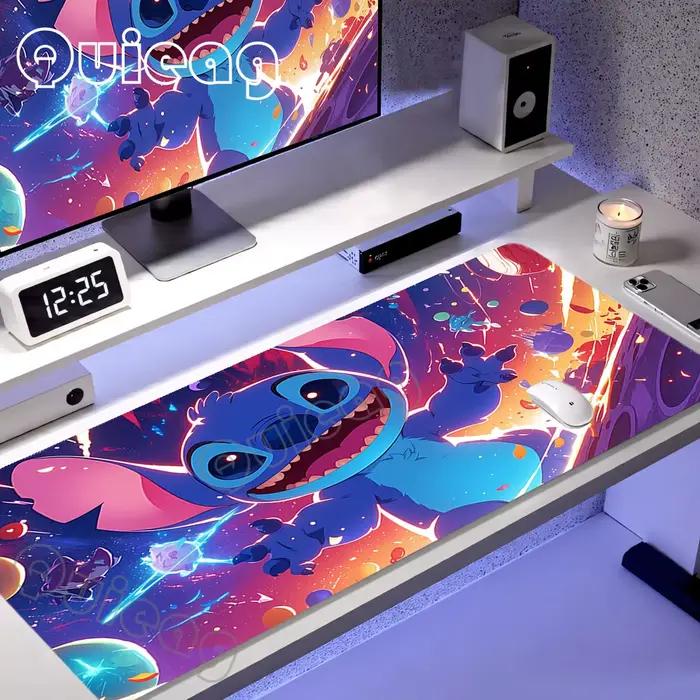 Tapis de Souris Kawaii pour Clavier PC, Nouveau Tapis de Souris Mignon avec Motif Stitch, Accessoire