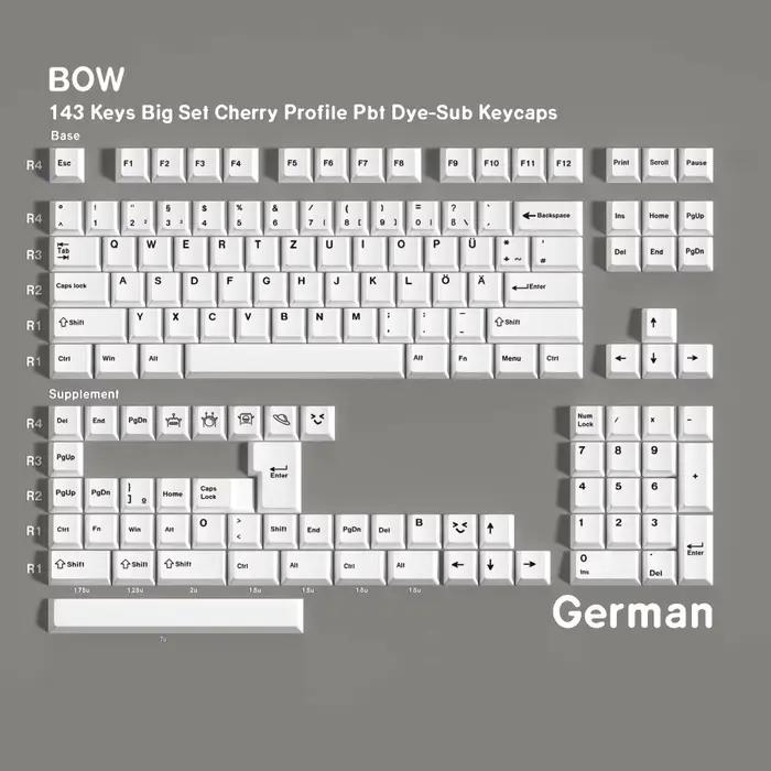 Clavier mécanique GMK BOW, touches russes, espagnoles, françaises, Abnt2, japonaises, britanniques, 