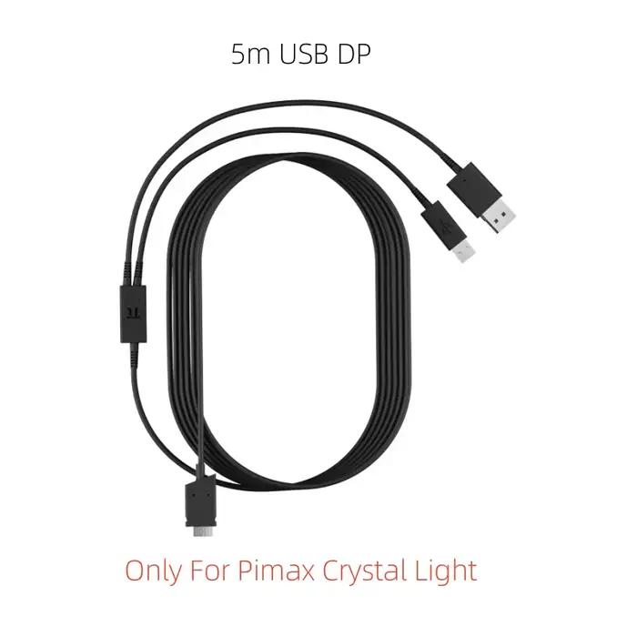 Câble optique Pimax 6M et câble lumineux Pimax Crystal - 5m/DP&USB 2 en 1/adaptateur secteur requis