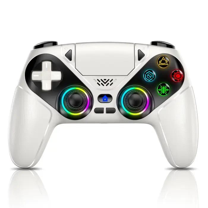 Manette de jeu pour Playstation 5 PS5 Pro/Slim/PC, lumières RGB, contrôleur sans fil, double choc, j