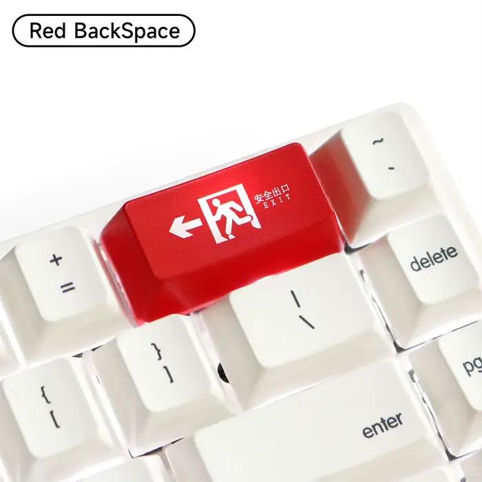 Capuchon de touche de clavier mécanique rétroéclairé 2U Safe, en ABS gravé, pour clavier mécanique