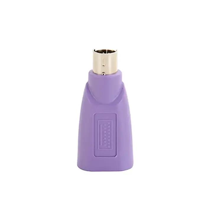 Convertisseur de clavier et souris violet + vert de haute qualité, adaptateur PS2 PS/2 vers USB, acc