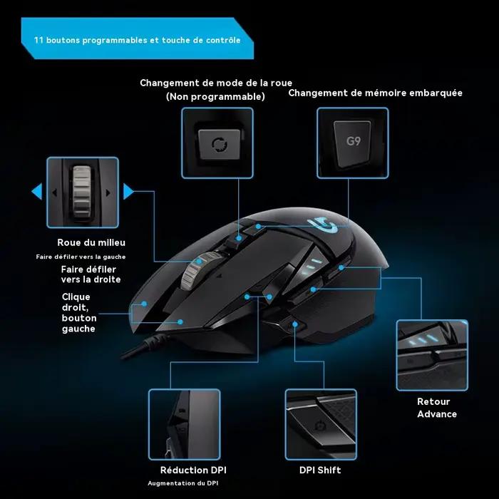 Souris filaire Logitech G502 HERO authentique
