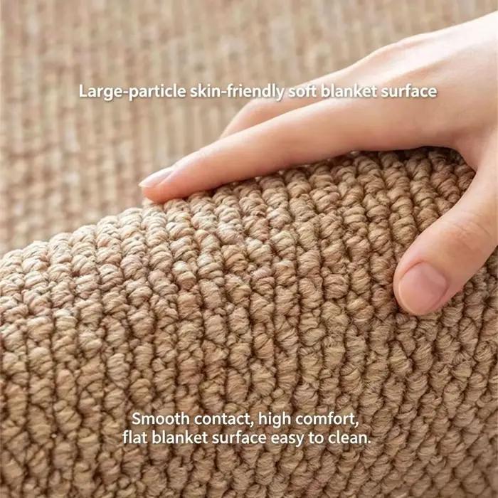 Tapis de chambre à coucher antidérapant, 1 pièce, tapis de sol en jute tissé irrégulier pour salon, tapis vintage bohème, tapis durable pour sol de maison