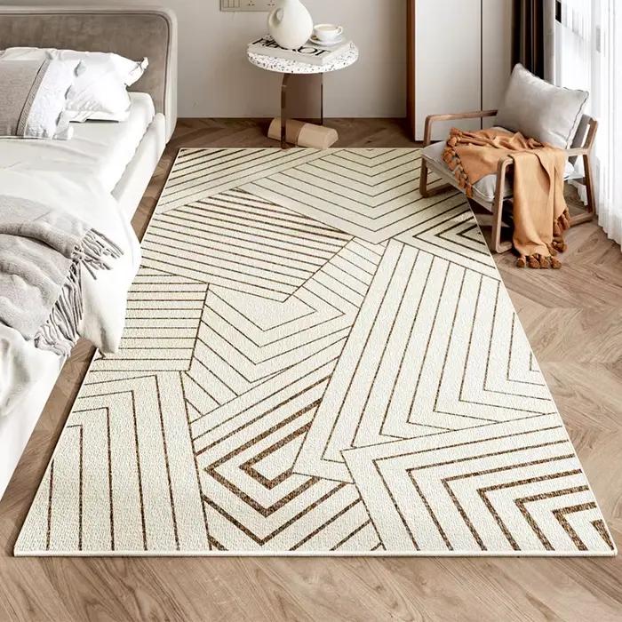 Tapis Beige minimaliste, à la mode, polyvalent, antidérapant, pour salon, chambre à coucher, cuisine, décoration de la maison