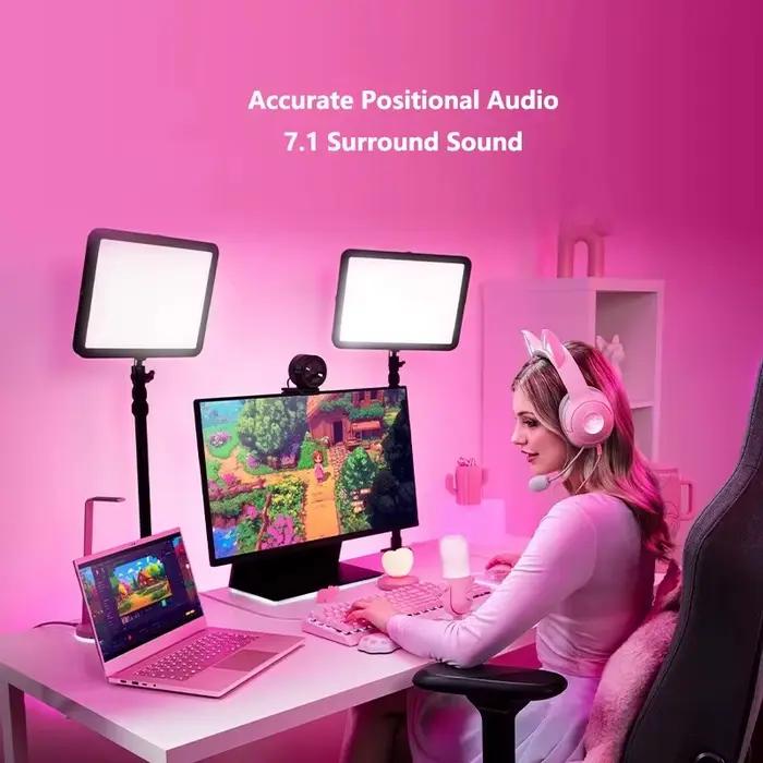 Casque filaire USB Razer Kraken Kitty V2 - Éclairage réactif au flux - Micro cardioïde hyperclé - Pilotes 40 mm - Son