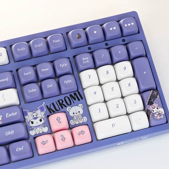 Clavier mécanique Akko x Kuromi 3108 2,4 GHz et filaire, clavier mignon de dessin animé, cadeau pour les fans de claviers mécaniques
