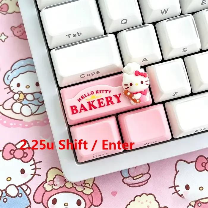 Capuchons de touches personnalisés Hello Kitty 2.25u Shift / Enter pour clavier mécanique à axe croisé