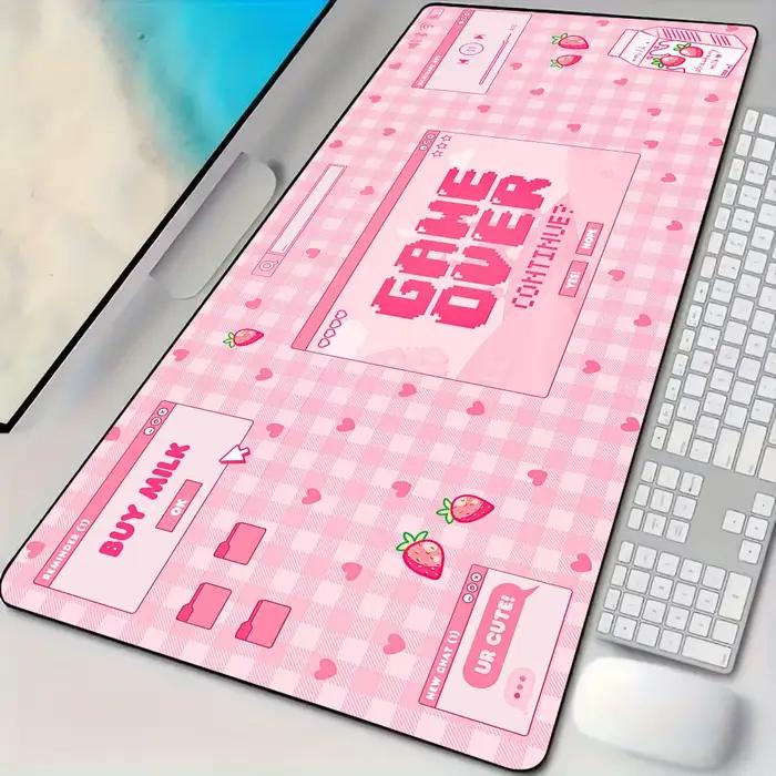 Tapis de souris de jeu E-sports rose Kawaii