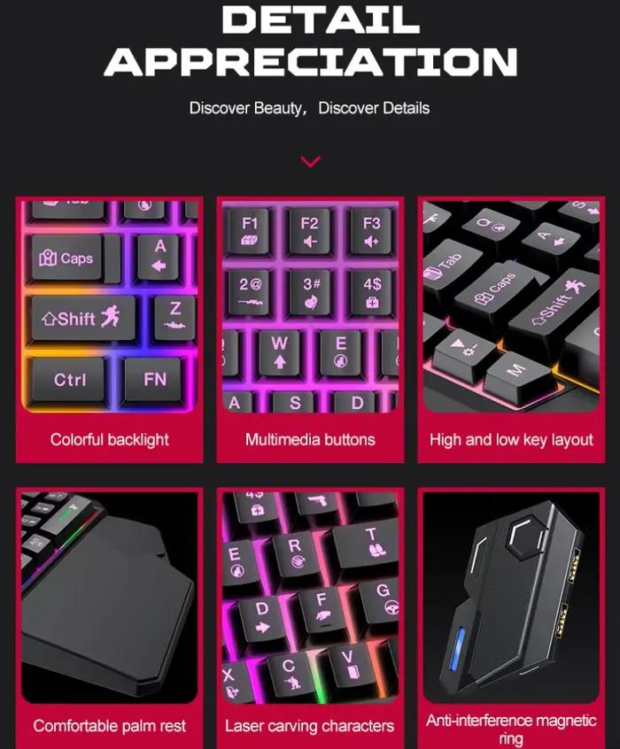 Kit de jeu mobile, clavier et souris
