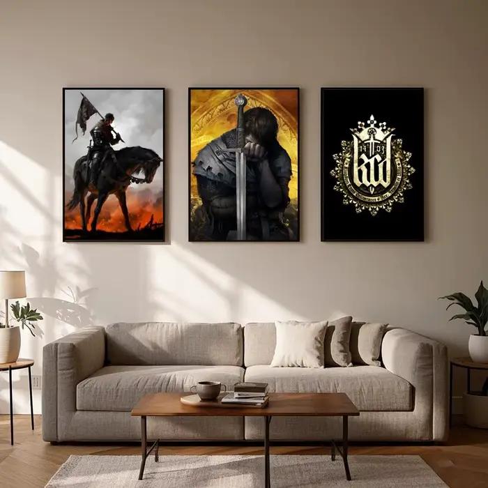 Jeu Kingdom Come Deliverance 2 affiche HD art collant mur étanche maison salon chambre bar décoration esthétique