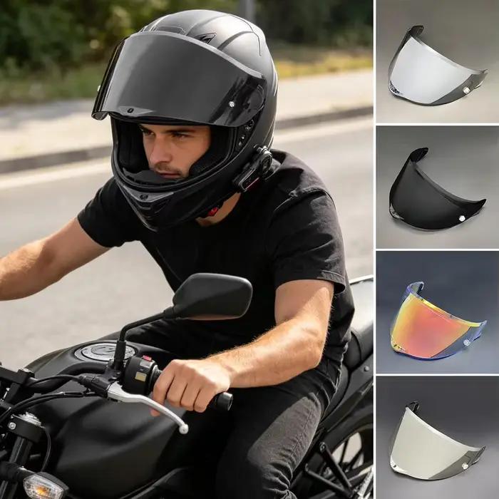 1 visière de casque de moto pour casques intégraux AGV Pista GP R GP RR Corsa R, lentille noire et argentée, visera moto