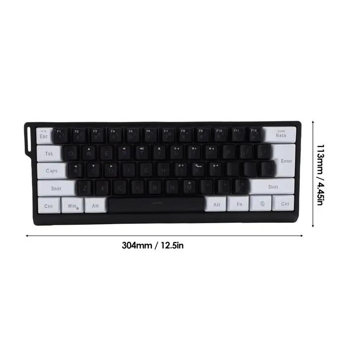Clavier filaire 60 pour cent 61 touches RVB rétro-éclairé sensation mécanique clavier d'ordinateur portable pour les travaux de jeu et les occasions spéciales gaming