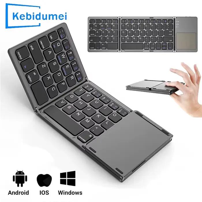 Clavier Bluetooth pliable avec pavé tactile Mini