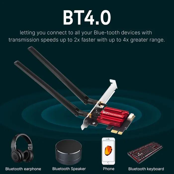 Adaptateur sans fil Wi-Fi 5 PCI-E
