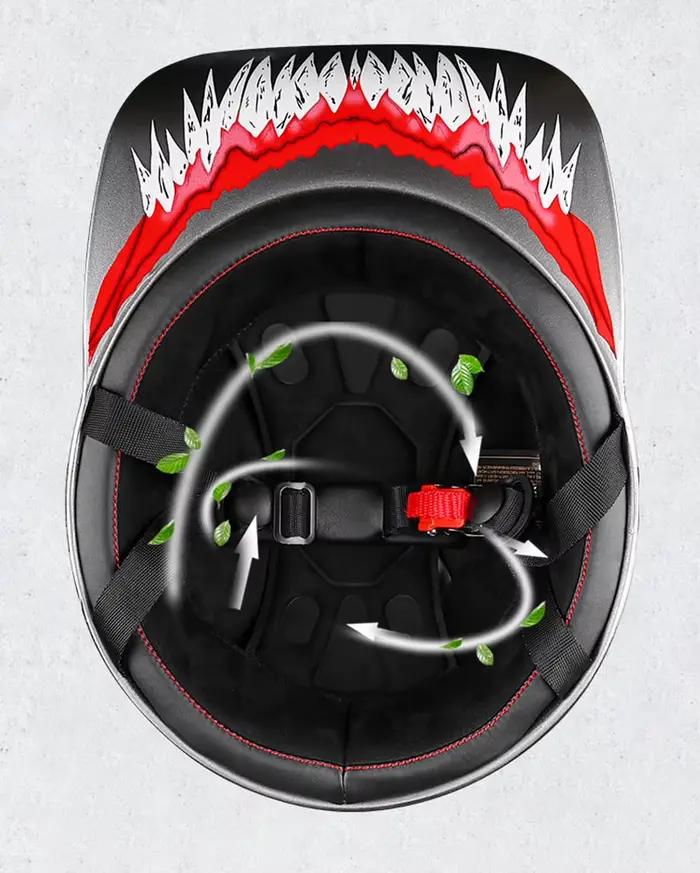 Casquette de baseball pour casque de moto Vintage, pour hommes et femmes, scooter pour enfants, demi-visage, chapeau quatre saisons, nouvelle collection 2022