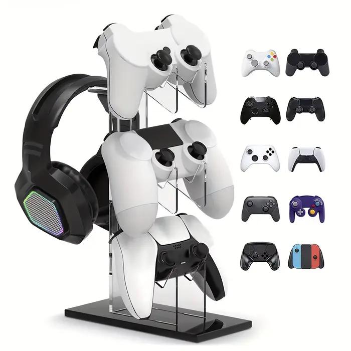 Support de contrôleur universel LOKPAD 3 couches pour PS5 PS4 avec rangement téléphone en blanc clair rouge noir pour gamer organisation et style