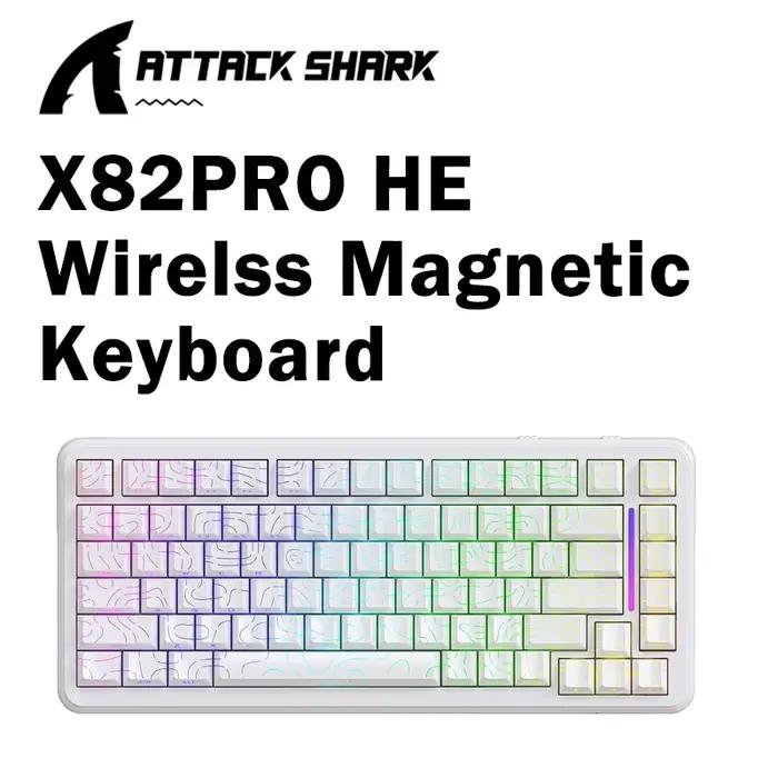 ATTACK SHARK X82 Pro HE 75% Clavier de jeu sans fil magnétique