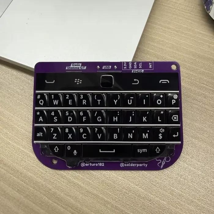 Clavier filaire mini BlackBerry Q20 Solderparty Open Source BBQ20KBD Q20 Bare Board sans coque prend en charge USB/Qwiic/PMOD