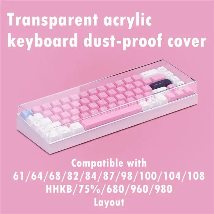 Housse anti-poussière pour clavier mécanique en acrylique