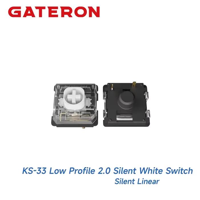 Interrupteurs mécaniques GATERON KS-33 Low Profile 2.0 silencieux blancs