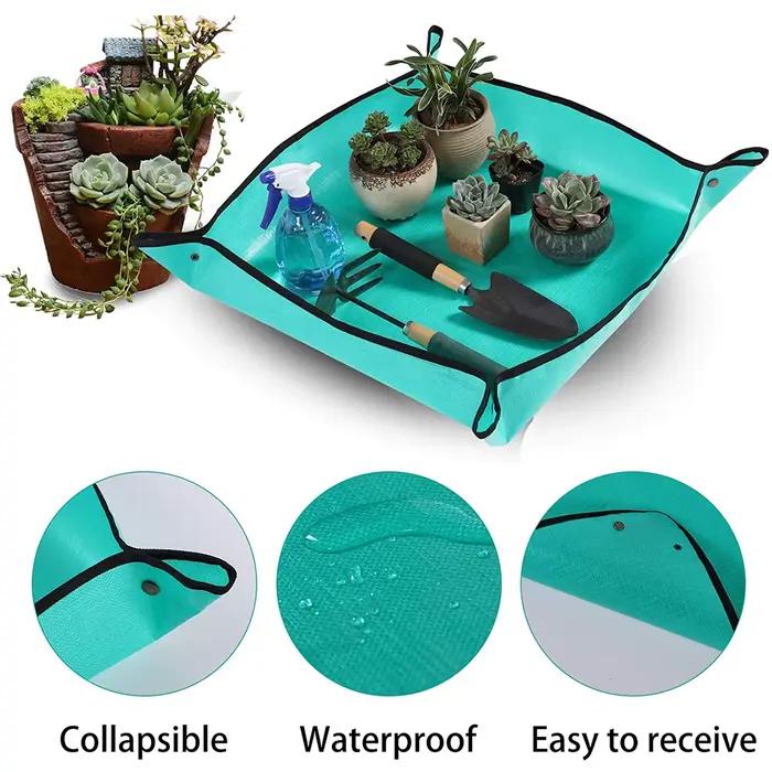 Tapis de jardinage imperméable pour la plantation, tapis de repiquage pour pot de fleurs, tapis pliable pour plantes de 50 à 100 cm, outils de jardinage