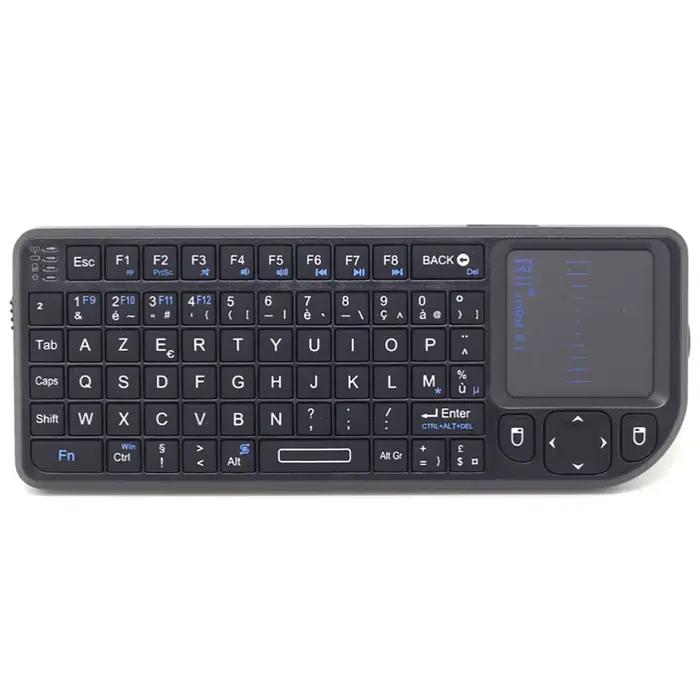 Rii X1 2.4 GHz Mini clavier sans fil claviers anglais/ES/FR avec pavé tactile pour Android TV Box/PC/ordinateur portable