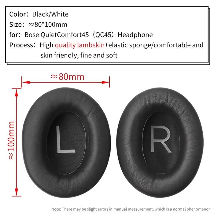 Coussinets d'oreille pour casque Bose QC45