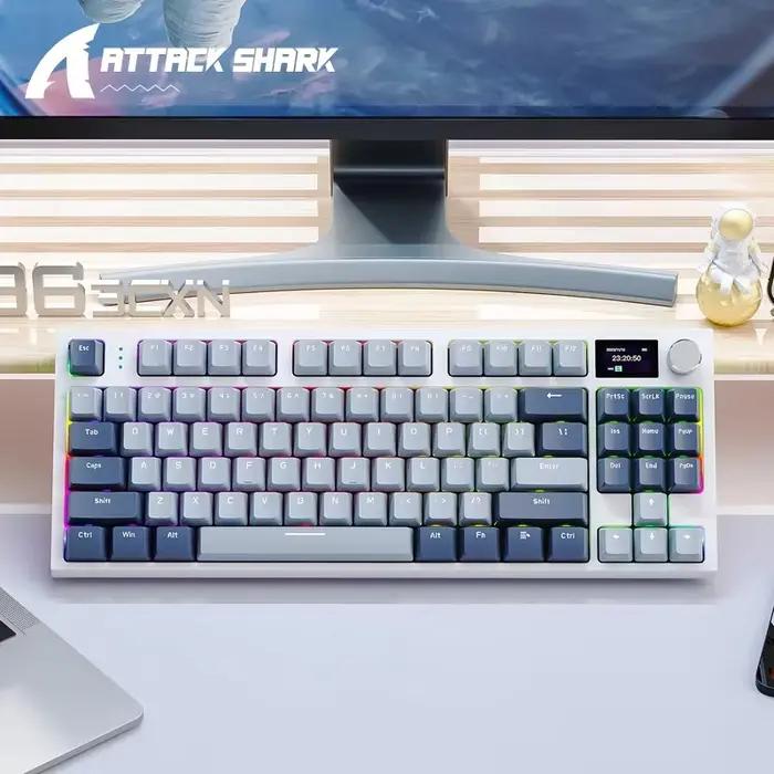 ATTACK SHARK K86 clavier mécanique avec bouton en métal
