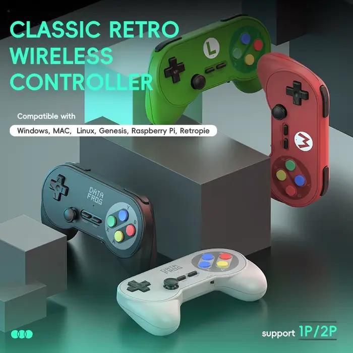 Manette de jeu sans fil rétro Data Frog PC07 avec double récepteur