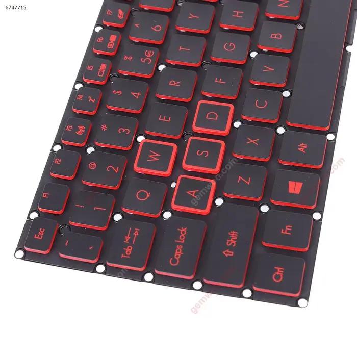 Clavier d'ordinateur portable américain pour Acer Nitro 5 AN515-41 AN515-42 AN515-51 AN515-52 noir avec impression rétro-éclairé et rouge