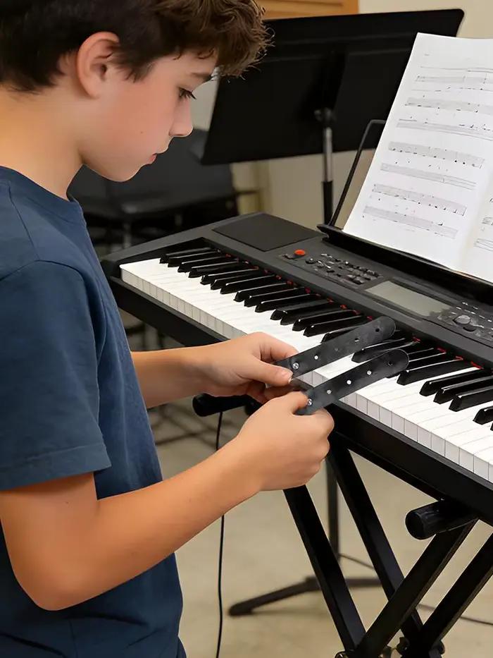 2 Sangles de fixation pour clavier pliable en PU