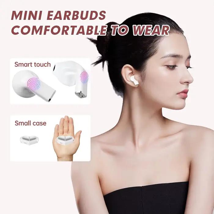 (cadeaux pour les filles) écouteurs Bluetooth sans fil rotatifs en forme de coeur casque sonore HIFI