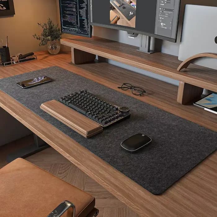 Tapis de souris en feutre de laine, accessoires de jeu, grande taille, écriture, clavier, polymères, non ald, bureau à domicile, ordinateur, protecteur de bureau