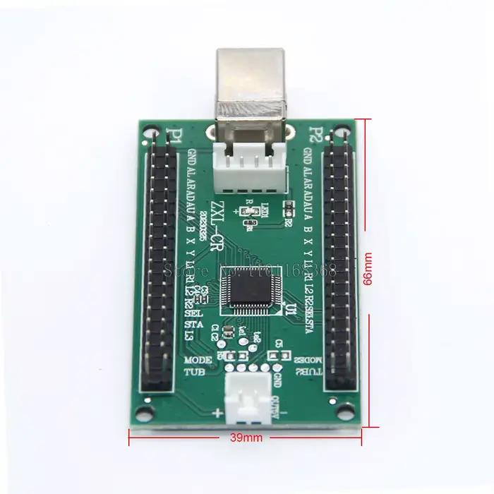 Manette de jeu d'arcade USB 2 joueurs avec câbles de boutons et sticks